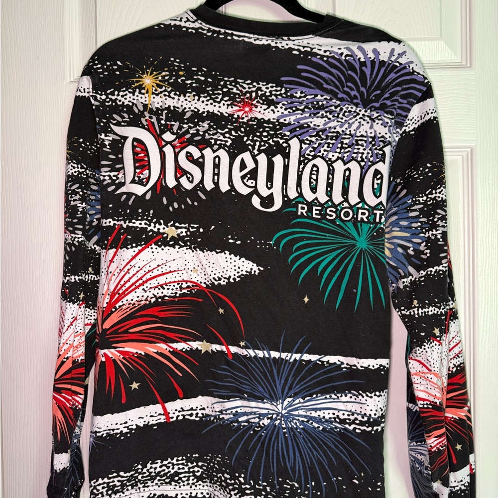 Adults Disney Fireworks Long Sleeve Shirt - Black